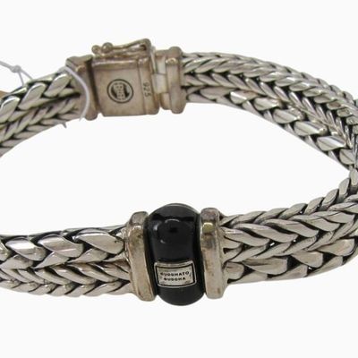 Sale Photo Thumbnail #103: Buddha to Buddha Sterling Onyx Bracelet