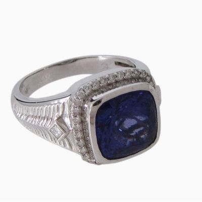 Sale Photo Thumbnail #94: 18K WG KHR Chromia 5.50ct Tanzanite, Diamond Ring