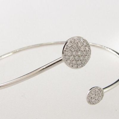 Sale Photo Thumbnail #26: 18K White Gold Diamond Bangle Bracelet