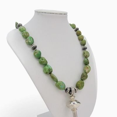 Sale Photo Thumbnail #109: Silver Expressions Sonoran Gold Turquoise Necklace