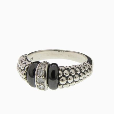 Sale Photo Thumbnail #49: Lagos Sterling Black Onyx Caviar Ring