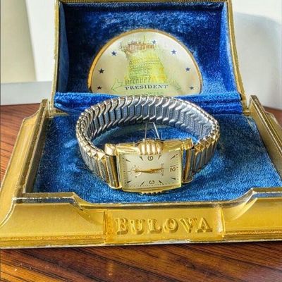 Sale Photo Thumbnail #87: 1954 Bulova President Watch & Capitol Case