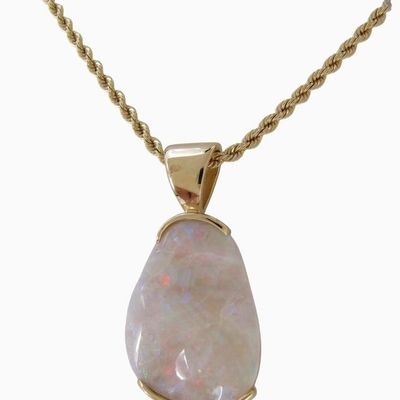 Sale Photo Thumbnail #92: 14K Yellow Gold Opal necklace