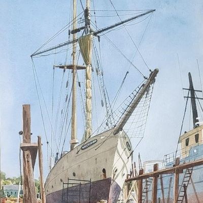 Sale Photo Thumbnail #157: Crawford Donnelly 29x21 WC "Westward"