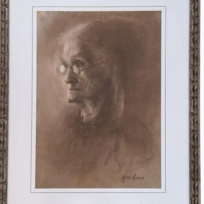 Sale Photo Thumbnail #131: Glen Cooper Henshaw 22x15 Pastel Grandma Barnes