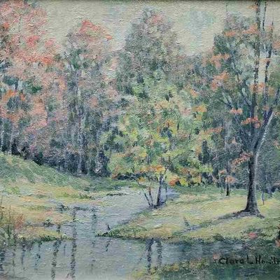 Sale Photo Thumbnail #156: Clara L Hamilton 16x20 O/B Spring Landscape