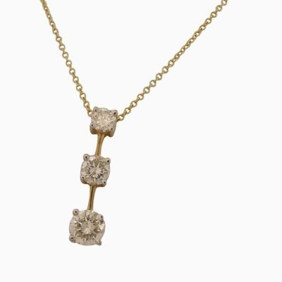 Sale Photo Thumbnail #16: 14K White Gold Diamond Pendant Necklace
