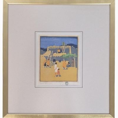 Sale Photo Thumbnail #125: Gustav Baumann Woodblock, "Santo Domingo"