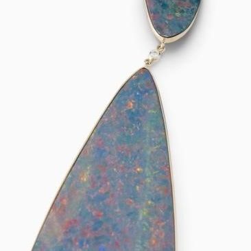 Sale Photo Thumbnail #96: Tremonti 14K Australian Opal, Diamond Pendant