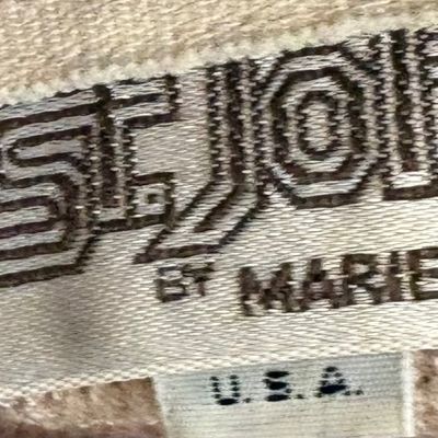 Vintage St. John by Marie Gray clothing label, indicating the garment was made in the U.S.A.