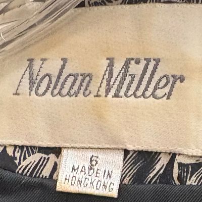 Vintage Nolan Miller clothing label, size 6, made in Hong Kong.