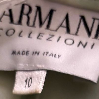 Armani Collezioni clothing label, size 10, made in Italy.