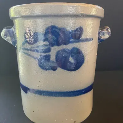 Antique Salt-Glazed Stoneware Crock