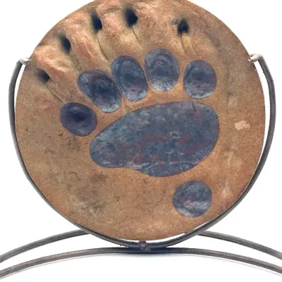 Vintage B.W. Shull Grizzly Bear Track Cast Replica