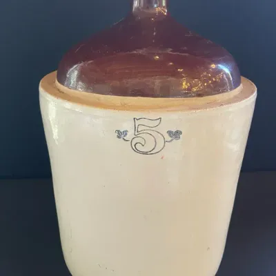 Vintage 5 Gallon Stoneware Shoulder Jug