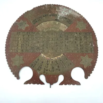 Vintage Brass Perpetual Calendar