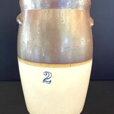 2 Gallon Two-Tone Stoneware Crock