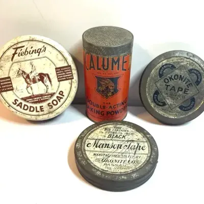 Collection Of Vintage Metal Containers