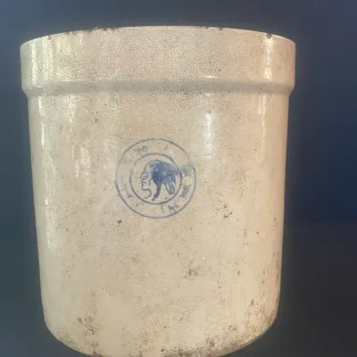 Vintage Salt-Glazed Stoneware Crock