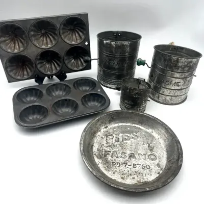 Collection Of Vintage Metal Bakeware