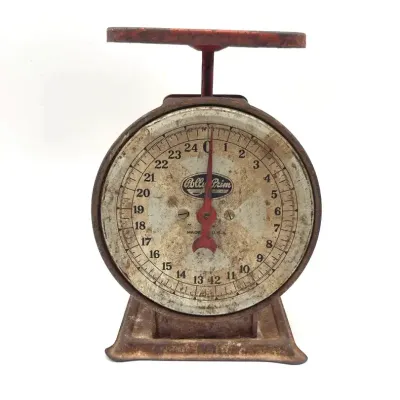 1920s Antique Polly Prim Kitchen Scale Manufactured by the Simmons Hardware Company