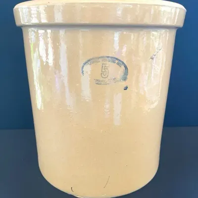 Vintage 5 Gallon Stoneware Pickling Crock