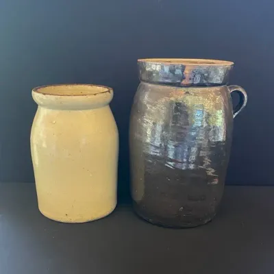 Vintage Stoneware Crocks, Set Up Two