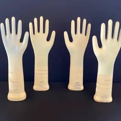 Vintage Porcelain Hand Glove Mold Made In Trenton, NJ, Lot Of 4(#1)