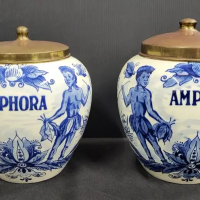 Delft Amphora Tobacco Jars (WH8)