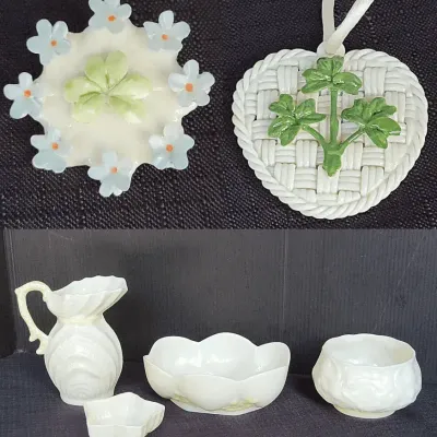 Belleek Pendant, Brooch, & More (WH4)