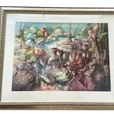 Linda Lee Foster Paul Painting(Lily Mania 8) 38" x 31"