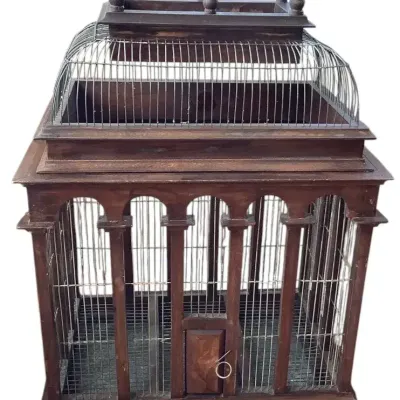 Vintage Victorian-Style Architectural Bird Cage 35" High