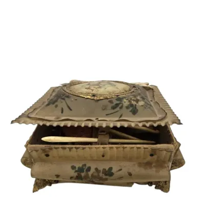 Circa 1900 Celluloid Sewing Box & Original Contents