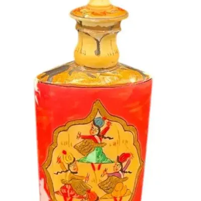 Turkish Hand Painted Bone Perfume Bottle
