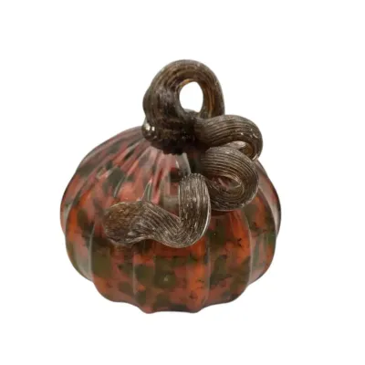Large Hand Blown Glass Pumpkin