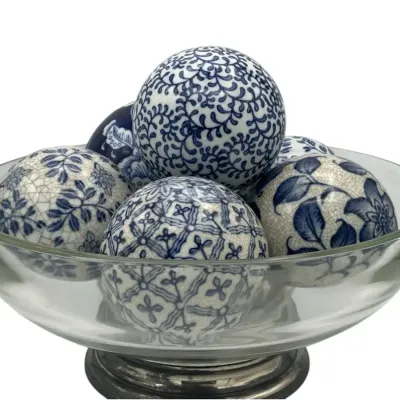 6 Porcelain Spheres (Bowl not included)