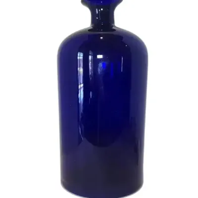 14 Inch Cobalt Blue Glass Gulvvase 