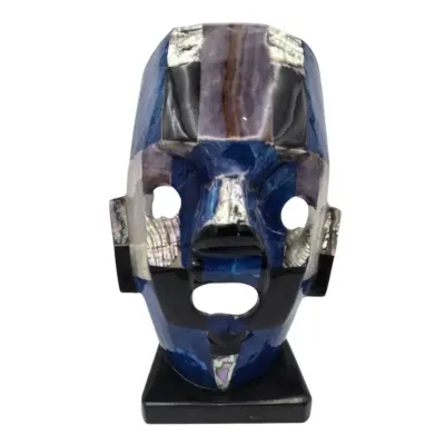 Ornamental Mexican Mosaic Stone & Shell Mask