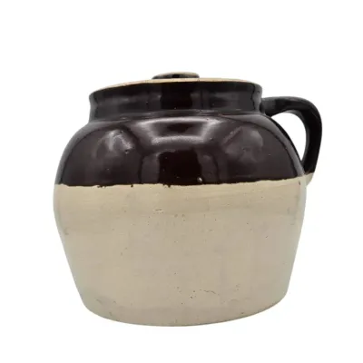 Stoneware Single Handle Bean Pot 6.5" High
