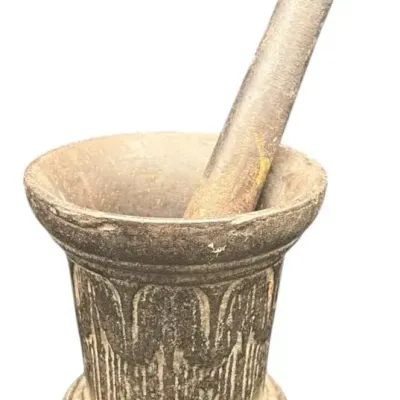 Cast Iron Mortar And Pestle 4.25" High