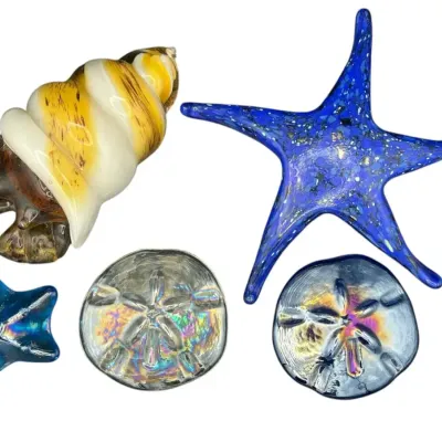 Glass Seashells & Starfish