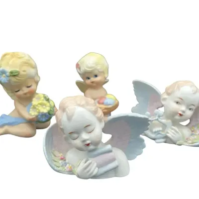 4 Ceramic Cherubs 
