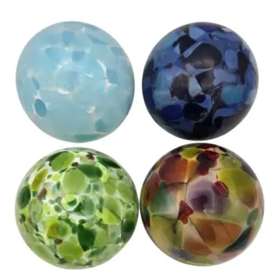 4 Hand Blown Glass Orbs