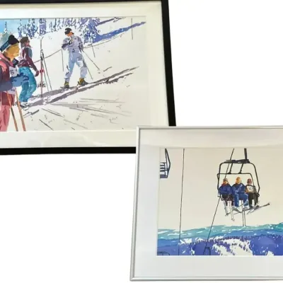 2 Linda Lee Foster Paul-Paintings ( Gold Medal For My Daughter & Chair #2)