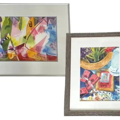 2 Linda Lee Foster Paul Paintings( Dry sail 3 & Sailing Memories II)