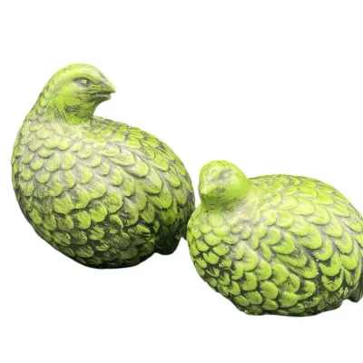 2 Mid Century Quail Figurines 