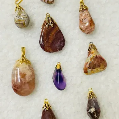 Polished Gemstone Pendant Collection 