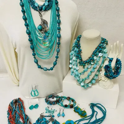 Turquoise-Tone Jewelry Assortment