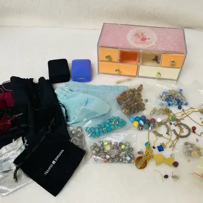 Assorted Broken Pieces, Single Earrings, and More Jewelry 