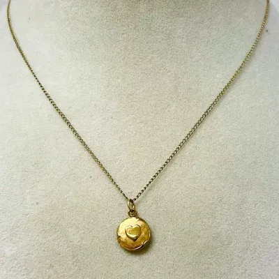 Vintage 1/20 12K Gold Heart Locket Necklace